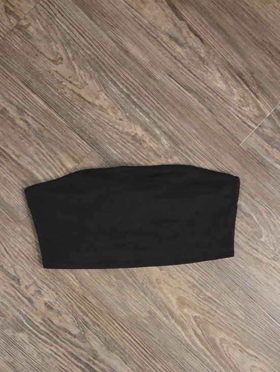 Divided Tops - Divided Black Strapless Bandeau Top